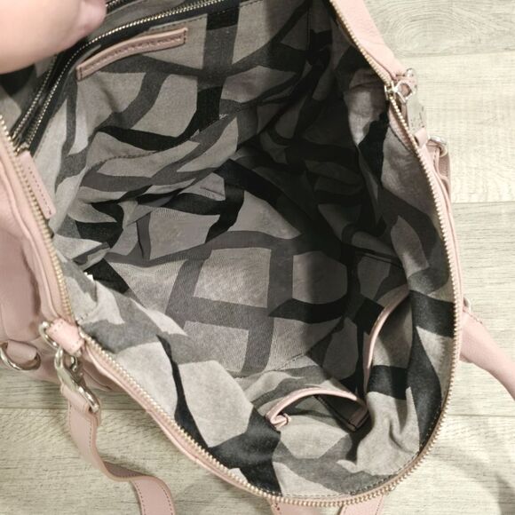 Christopher Kon Patchwork Leather Shoulder Bag Tote in Blush Pink - Picture 8 of 8